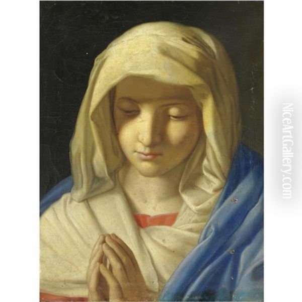 Madonna In Preghiera Oil Painting by Giovanni Battista Salvi (Il Sassoferrato)