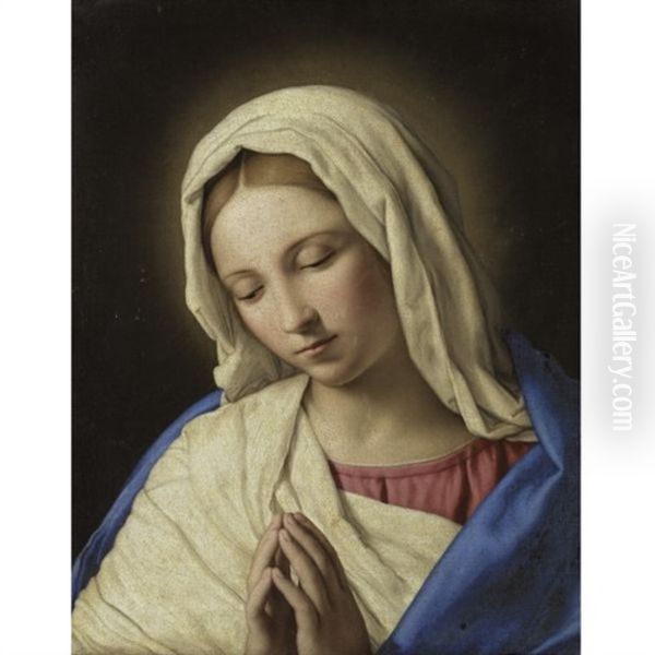 Madonna In Prayer Oil Painting by Giovanni Battista Salvi (Il Sassoferrato)