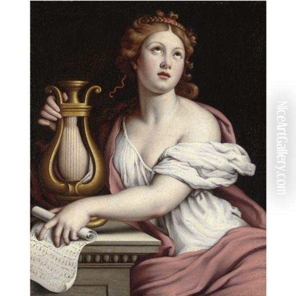 Santa Cecilia Oil Painting by Giovanni Battista Salvi (Il Sassoferrato)