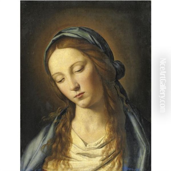 Madonna Oil Painting by Giovanni Battista Salvi (Il Sassoferrato)