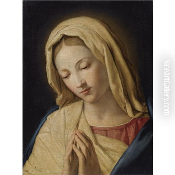 The Madonna At Prayer Oil Painting by Giovanni Battista Salvi (Il Sassoferrato)