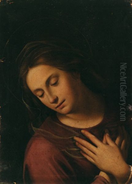 Verkundigungsmadonna, L'annunciata Oil Painting by Giovanni Battista Salvi (Il Sassoferrato)