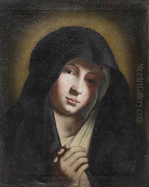 La Vierge Aux Mains Jointes Oil Painting by Giovanni Battista Salvi (Il Sassoferrato)