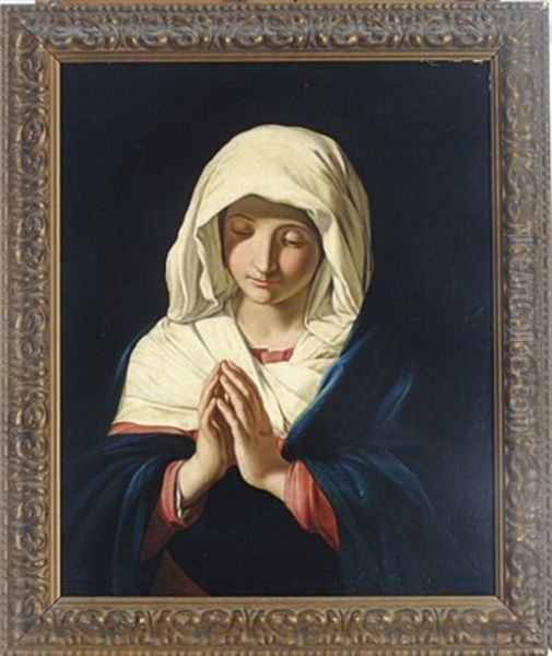 The Madonna Oil Painting by Giovanni Battista Salvi (Il Sassoferrato)