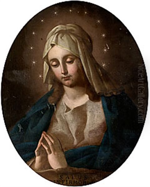 Madonna Oil Painting by Giovanni Battista Salvi (Il Sassoferrato)