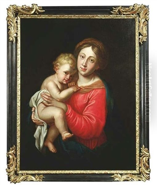 Madonna Oil Painting by Giovanni Battista Salvi (Il Sassoferrato)