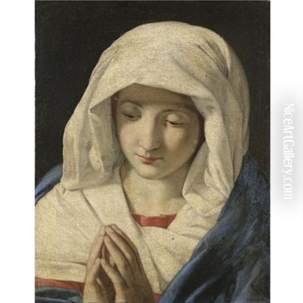 Madonna Oil Painting by Giovanni Battista Salvi (Il Sassoferrato)