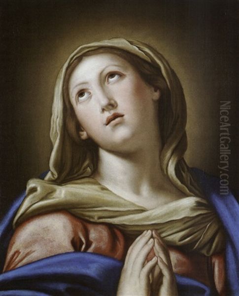 Madonna Orante Oil Painting by Giovanni Battista Salvi (Il Sassoferrato)