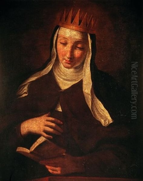 Sainte Helene Oil Painting by Giovanni Battista Salvi (Il Sassoferrato)