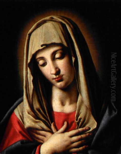 Madonna Oil Painting by Giovanni Battista Salvi (Il Sassoferrato)