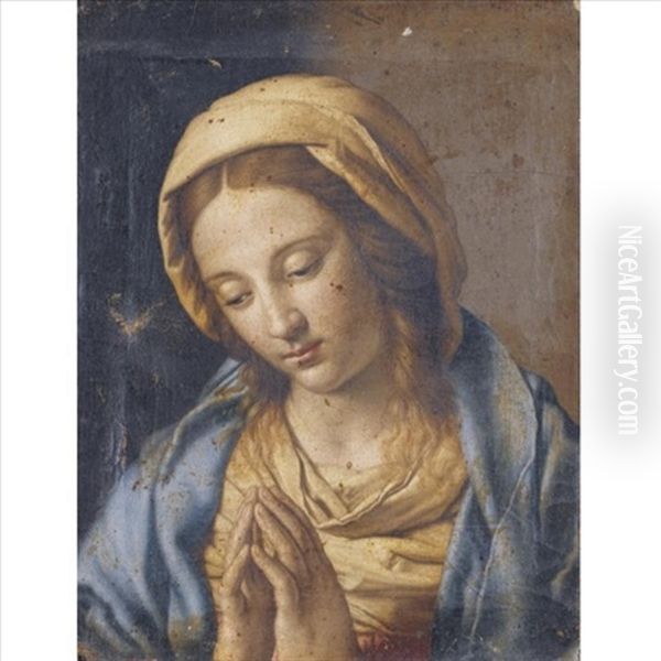 The Madonna At Prayer Oil Painting by Giovanni Battista Salvi (Il Sassoferrato)