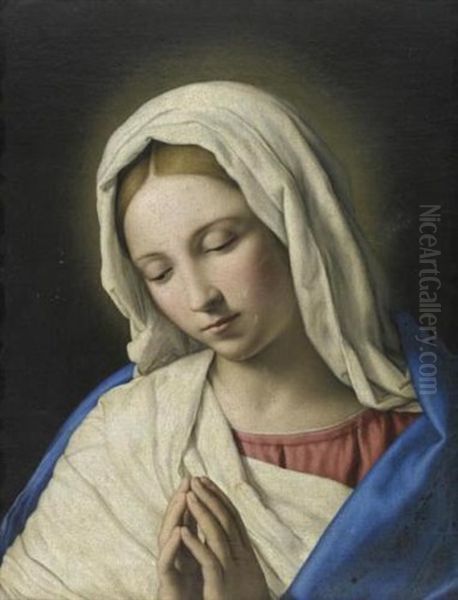 Madonna Oil Painting by Giovanni Battista Salvi (Il Sassoferrato)