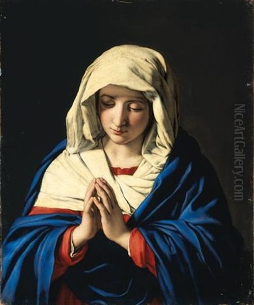 Madonna Oil Painting by Giovanni Battista Salvi (Il Sassoferrato)