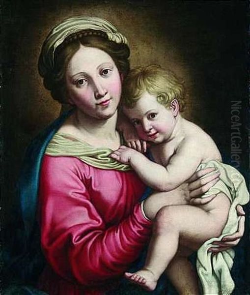 Madonna Mit Kind Oil Painting by Giovanni Battista Salvi (Il Sassoferrato)