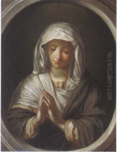 Madonna Oil Painting by Giovanni Battista Salvi (Il Sassoferrato)