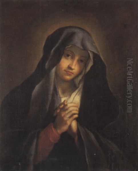 Madonna Oil Painting by Giovanni Battista Salvi (Il Sassoferrato)