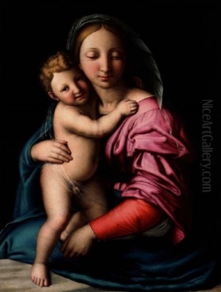 The Madonna And Child Oil Painting by Giovanni Battista Salvi (Il Sassoferrato)