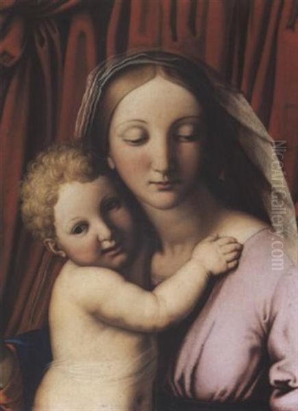 Madonna Mit Kind Oil Painting by Giovanni Battista Salvi (Il Sassoferrato)