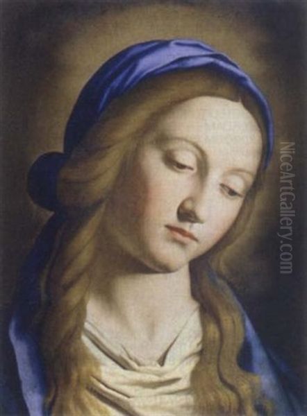 Head Of The Madonna Oil Painting by Giovanni Battista Salvi (Il Sassoferrato)