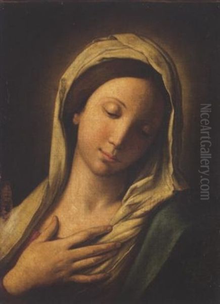 The Madonna Oil Painting by Giovanni Battista Salvi (Il Sassoferrato)