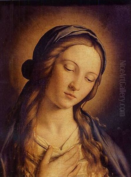 Head Of The Madonna Oil Painting by Giovanni Battista Salvi (Il Sassoferrato)