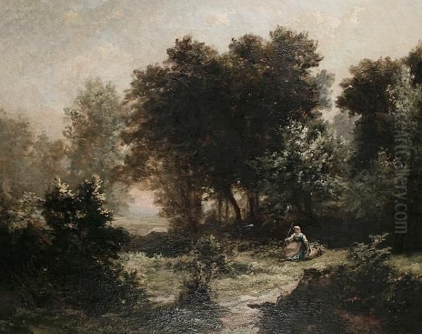 The Forest Glade Oil Painting by Louis Boulange