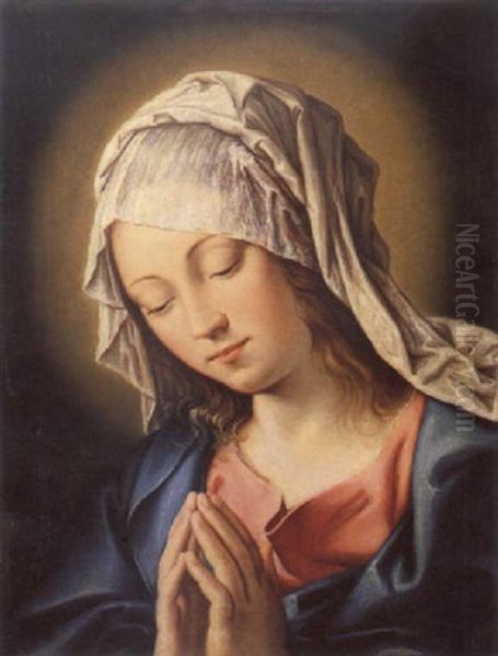 Madonna Oil Painting by Giovanni Battista Salvi (Il Sassoferrato)