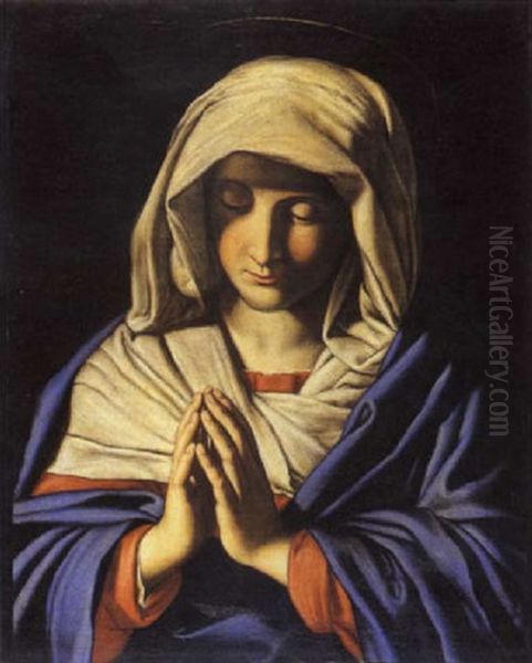 Madonna Oil Painting by Giovanni Battista Salvi (Il Sassoferrato)