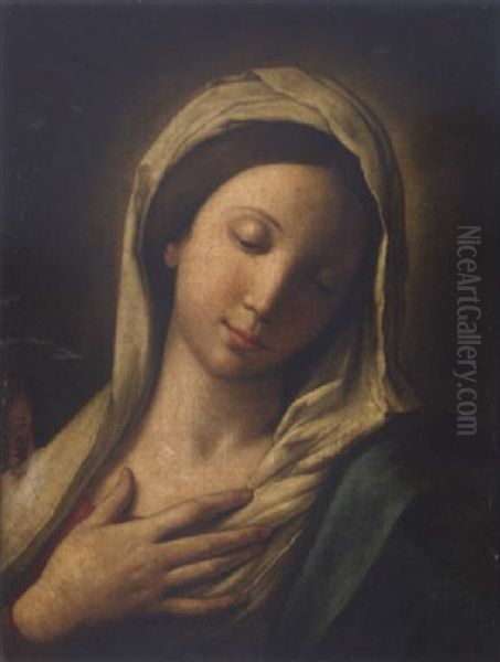 The Madonna Oil Painting by Giovanni Battista Salvi (Il Sassoferrato)