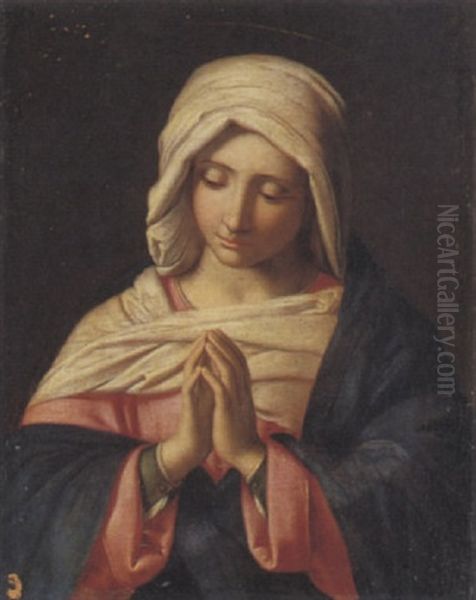 Madonna Oil Painting by Giovanni Battista Salvi (Il Sassoferrato)