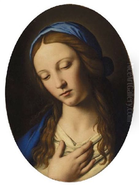 The Madonna Oil Painting by Giovanni Battista Salvi (Il Sassoferrato)