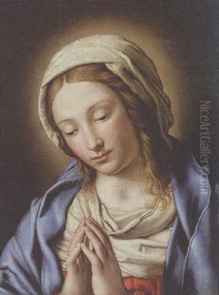 The Madonna In Prayer Oil Painting by Giovanni Battista Salvi (Il Sassoferrato)