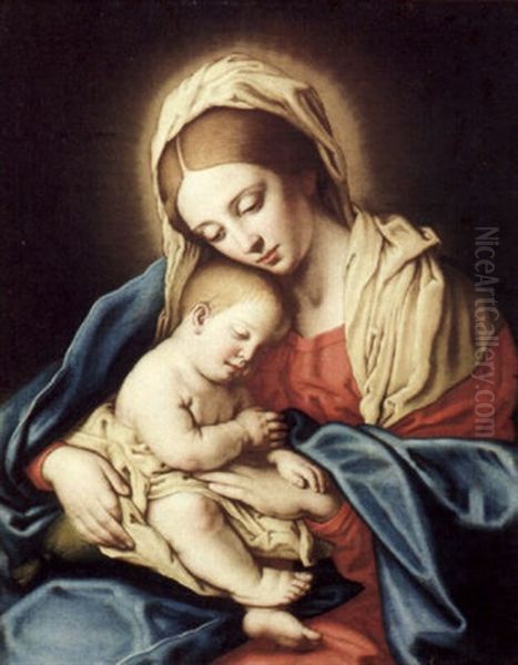 Madonna Mit Kind by Giovanni Battista Salvi (Il Sassoferrato)