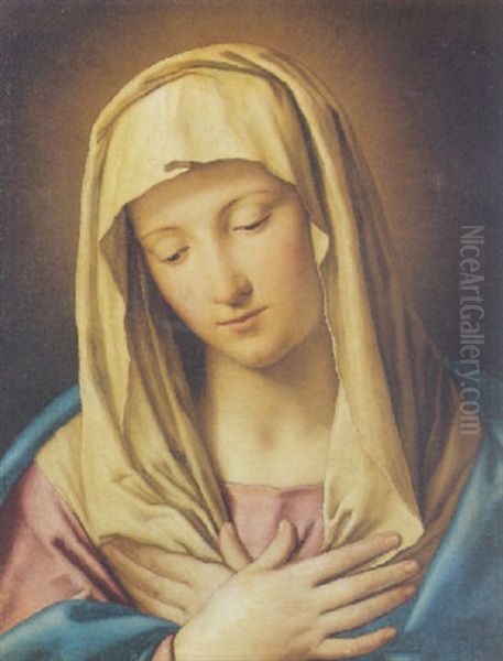 The Madonna In Prayer Oil Painting by Giovanni Battista Salvi (Il Sassoferrato)