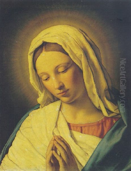 The Madonna In Prayer Oil Painting by Giovanni Battista Salvi (Il Sassoferrato)