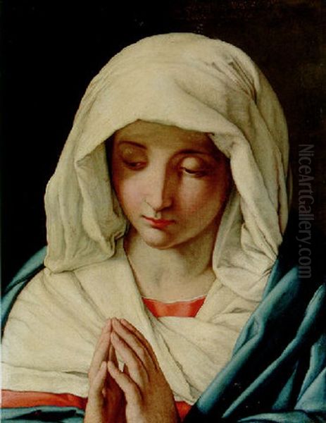 The Madonna At Prayer Oil Painting by Giovanni Battista Salvi (Il Sassoferrato)