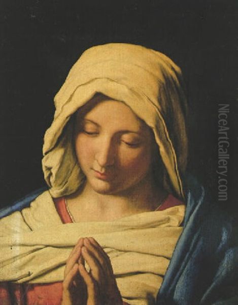 The Madonna In Prayer Oil Painting by Giovanni Battista Salvi (Il Sassoferrato)