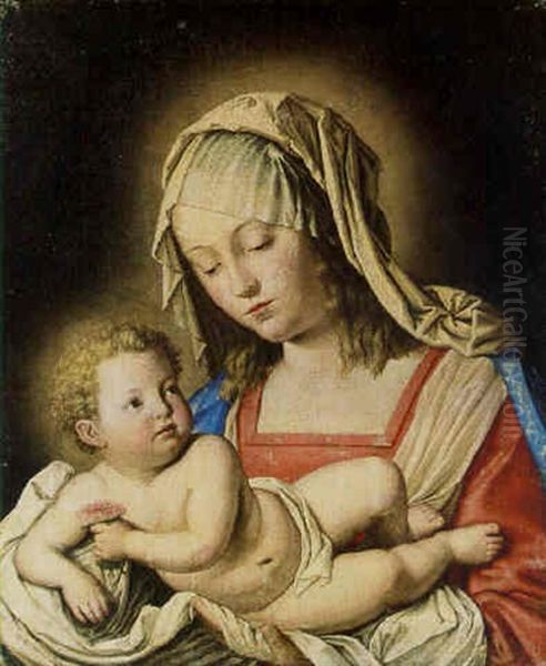 The Madonna And Child Oil Painting by Giovanni Battista Salvi (Il Sassoferrato)