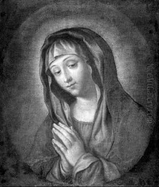 Madonna In Prayer Oil Painting by Giovanni Battista Salvi (Il Sassoferrato)