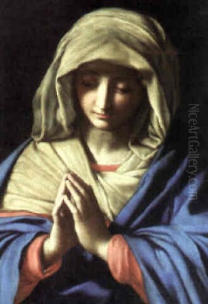 The Madonna Oil Painting by Giovanni Battista Salvi (Il Sassoferrato)