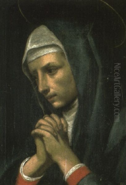 The Madonna At Prayer Oil Painting by Giovanni Battista Salvi (Il Sassoferrato)