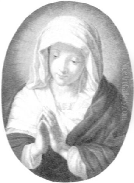 Virgin In Prayer Oil Painting by Giovanni Battista Salvi (Il Sassoferrato)