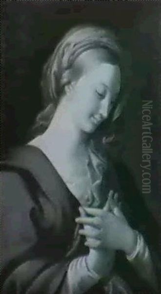 Madonna Oil Painting by Giovanni Battista Salvi (Il Sassoferrato)