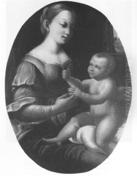 The Virgin And Child Oil Painting by Giovanni Battista Salvi (Il Sassoferrato)