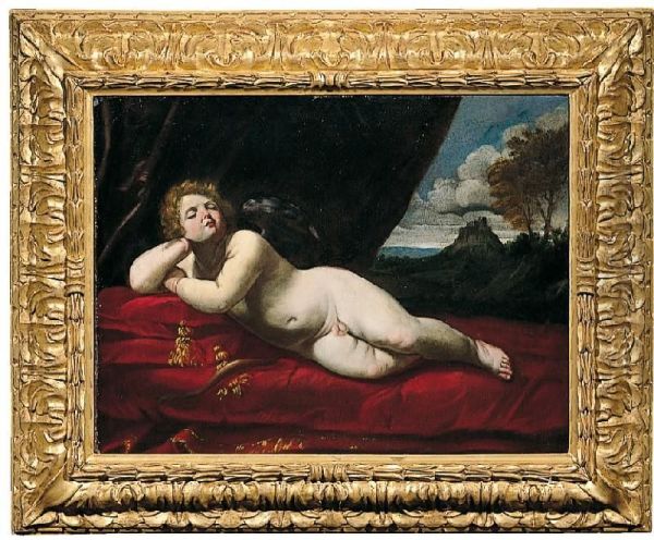 Amore Dormiente Oil Painting by Giovanni Boulanger