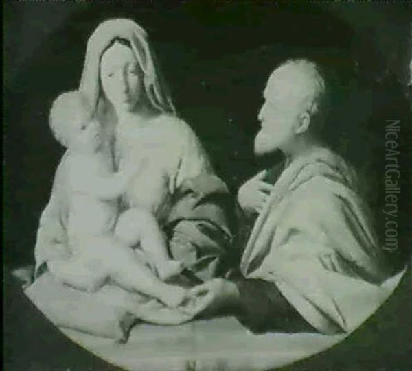 The Holy Family Oil Painting by Giovanni Battista Salvi (Il Sassoferrato)