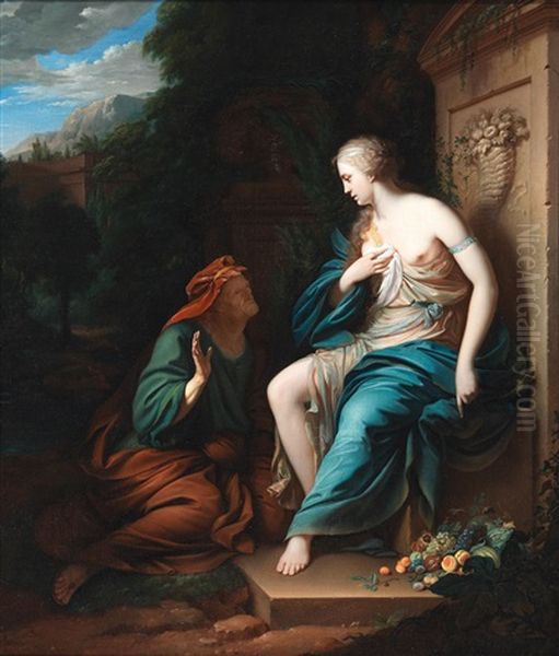 Vertumnus And Pomona Oil Painting by Engel Sam