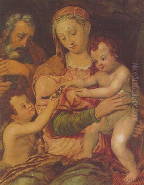 The Madonna And Child Oil Painting by Orazio Samacchini