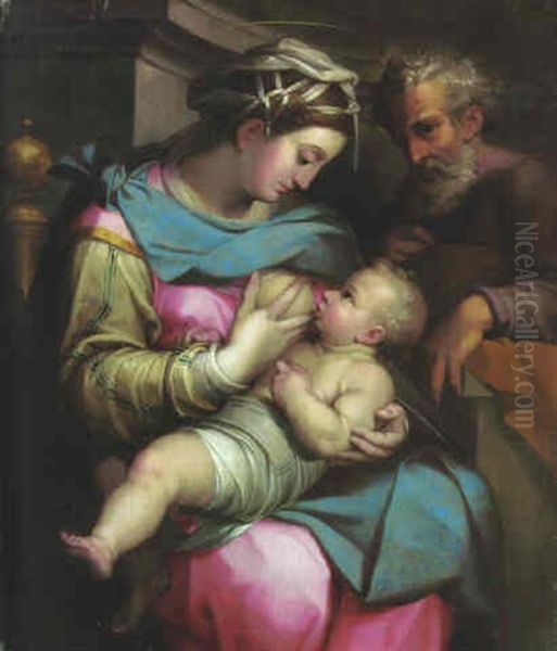 The Holy Family by Orazio Samacchini