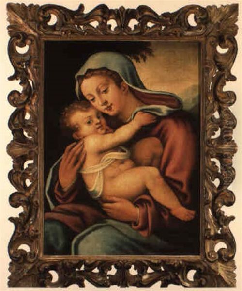 The Madonna And Child Oil Painting by Orazio Samacchini